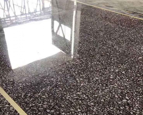 Cement polishing effect